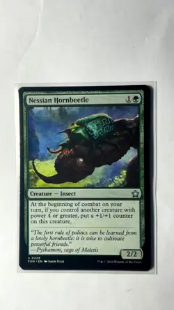 Playset (4x) Nessian Hornbeetle -MTG- Foundations - Image 1