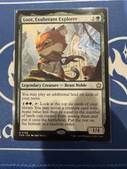 MTG Magic the Gathering Loot Exuberant Explorer Card 106/789 Foundations Set - Image 1