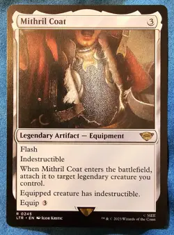 MTG Lord Of The Rings Mithril Coat 245 Rare Regular Legendary Artifact Single - Image 1