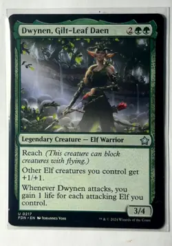 Playset (4x) Dwynen, Gilt-Leaf Daen -MTG- Foundations - Image 1