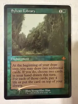 MTG: Sylvan Library Foil Card Retro Frame Dominaria Remastered - NM - Image 1