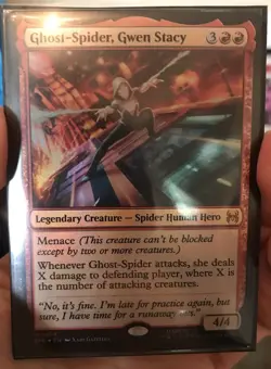 GHOST-SPIDER, GWEN STACY FOIL - Mythic - SPE Spider-man Eternal MTG 0014 Magic - Image 1