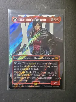 MTG Final Fantasy Clive, Ifrit's Dominant Borderless Surge Foil M 530 Print Dmg - Image 1