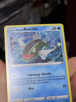 Hisuian Basculin SWSH273 Cosmos Holo Black Star Promo Pokemon TCG HD Swirl!! - Image 2