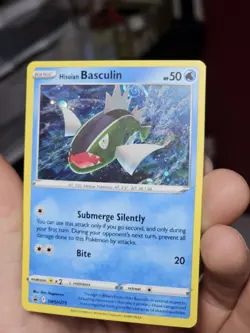 Hisuian Basculin SWSH273 Cosmos Holo Black Star Promo Pokemon TCG HD Swirl!! - Image 3