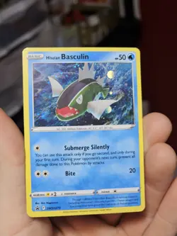 Hisuian Basculin SWSH273 Cosmos Holo Black Star Promo Pokemon TCG HD Swirl!! - Image 4