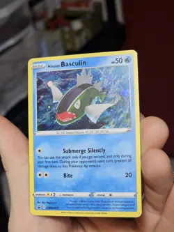 Hisuian Basculin SWSH273 Cosmos Holo Black Star Promo Pokemon TCG HD Swirl!! - Image 5