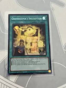 Yugioh Gravekeeper's Inscription MP24-EN064 Prismatic Secret Rare 1st Ed. NM - Image 1