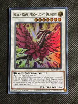 YuGiOh! Black Rose Moonlight Dragon RA03-EN038 Ultra Rare 1st Edition Near Mint - Image 1