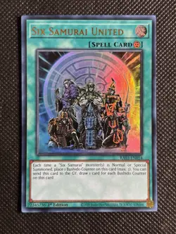 YuGiOh! - Six Samurai United RA03-EN054 Ultra Rare 1st Edition Near Mint - Image 1