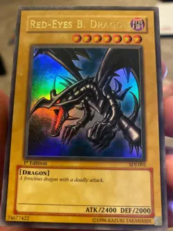 Red-Eyes B. Dragon - SDJ-001 - Ultra Rare - 1st Edition HP Yugioh Starter Deck: - Image 1