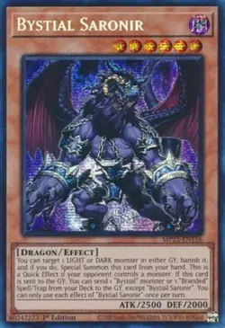 Bystial Saronir - MP23-EN158 - Prismatic Secret Rare - 1st Edition NM Yugioh 25t - Image 1