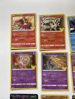 Pokemon TCG Celebrations Card Bundle. Inc Mew, Zacian & Zamazenta V Cards. - Image 2