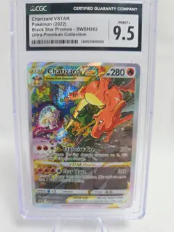 Pokemon Charizard VSTAR SWSH262 Full Art Black Star Promo Card UPC CGC 9.5 - Image 2