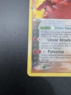 Team Magma's Groudon 9/95 Celebrations Classic Collection Holo Pokemon Card - Image 5