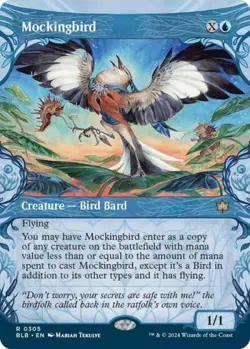 MTG English Mockingbird (Showcase) NM Foil Bloomburrow - Image 1