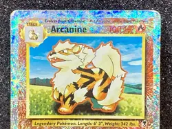 Arcanine (36/110) ~ Legendary Collection 2002 Reverse Holo Pokemon TCG Card DMG - Image 2
