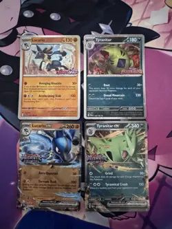 Pokemon TCG Prismatic Evolutions Lucario EX Tyranitar EX Promo Cards! - Image 1