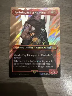 MTG Raubahn, Bull Of Ala Mhigo 533 [Borderless] [Surge Foil] - Image 1