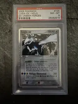 LUGIA EX Holo 105/115 Pokemon Unseen Forces PSA 8 NM-MT SPANISH - Image 1
