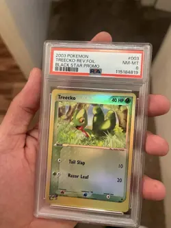 2003 POKEMON TORCHIC BLACK STAR PROMO REVERSE HOLO #008 & PSA 8 Treeko 003 - Image 4