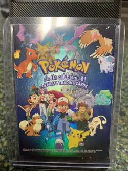 1999 Topps Pokemon T.V Series 1 Checklist Card Holo Foil Blue Label - Image 1