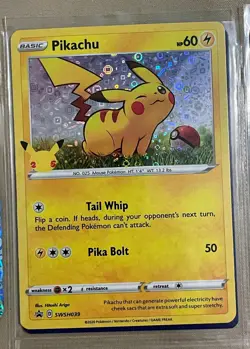 Pokemon 25th anniversary General Mills Lot Of (2) Rare Pikachu Holo Cards *Mint* - Image 2