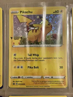 Pokemon 25th anniversary General Mills Lot Of (2) Rare Pikachu Holo Cards *Mint* - Image 3