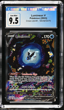 Pokemon Crown Zenith Lumineon V Full Art GG39 CGC 10 GEM MINT - Image 1