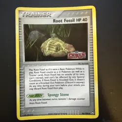 Root Fossil HP 40 - 2007 Pokemon EX Power Keepers - #86/108 - Stamped / Rev Holo - Image 1