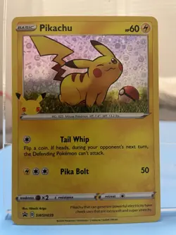 Pikachu SWSH039 Black Star Promo 2020 Holo Rare Holo Pokemon TCG - Image 1