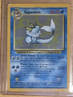 Vaporeon Holo - Jungle - Missing Set Symbol 🔥Error🔥WOTC Vintage Pokemon - Image 1