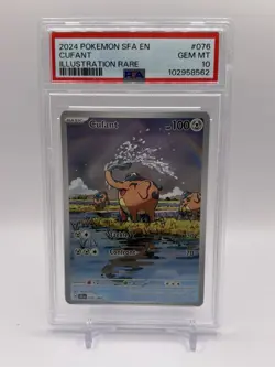 2024 POKEMON SFA EN-SHROUDED FABLE ILLUSTRATION RARE #076 CUFANT PSA 10 - Image 1