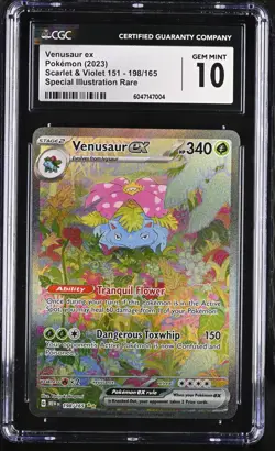2023 Pokemon S&V 151 Venusaur ex Special Illustration Rare #198 CGC 10 Gem Mint - Image 1