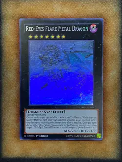Yugioh Red-Eyes Flare Metal Dragon CORE-EN054 Ghost Rare 1st Ed LP - Image 1