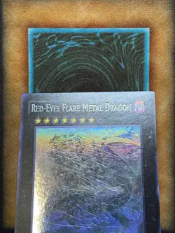 Yugioh Red-Eyes Flare Metal Dragon CORE-EN054 Ghost Rare 1st Ed LP - Image 2