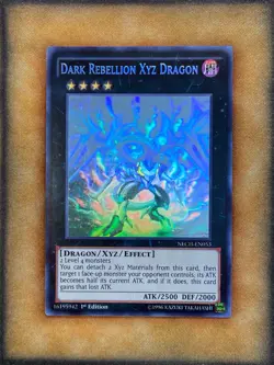 Yugioh Dark Rebellion Xyz Dragon NECH-EN053 Ghost Rare 1st Ed NM - Image 1