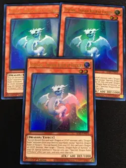 Yugioh Spectral Dragon Ruler of Flickers ALIN-EN018 1st Ultra x3 (NM) - Image 1
