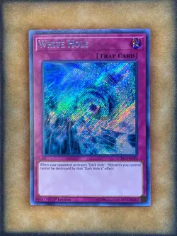 Yugioh White Hole LCKC-EN102 Secret Rare 1st Ed NM - Image 1