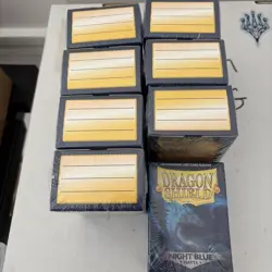 Dragon Shield Night Blue Matte Card Sleeves 100 Count 8 Boxes Standard Size - Image 1