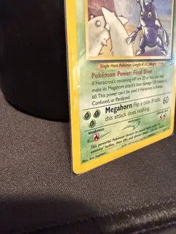 Pokemon TCG Heracross Neo Genesis Holo Card 6/111 Unlimited Rare - Image 4