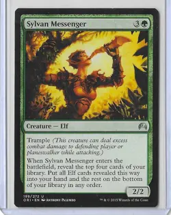 MTG Sylvan Messenger Magic Origins (ORI) Uncommon Magic Card #199/272 Unplayed - Image 1