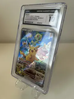 CGC 10 Gem Mint Pikachu 2022 Chinese Promo Card Scarlet & Violet Pre-Order - Image 2