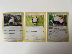 Snorlax 3 Card Lot Rare Holo & Non Holo Mixed Sets Pokemon Card - Image 1