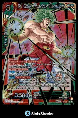 DRAGON BALL SUPER CARD GAME SS BROLY TENACIOUS ONSLAUGHT BT22-132 SR - Image 1