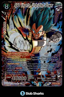 DRAGON BALL SUPER CARD GAME SSB VEGETA UNBRIDLED POWER BT16-147 SCR - Image 1