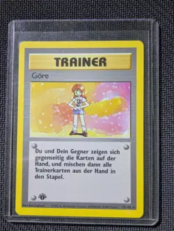 Pokemon TCG Lass Gore Base Set 75/102 German Card First Edition LP/NM - Image 1