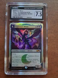 MTG Ponies the Galloping Nightmare Moon CGC Near Mint+ 7.5 My Little Pony Card - Image 1