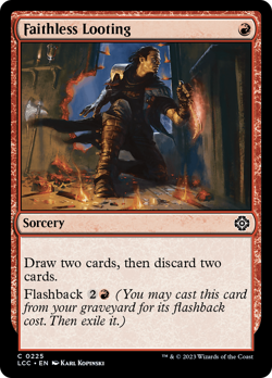 Faithless Looting #225 | NM | The Lost Caverns of Ixalan Commander Magic MTG - Image 1