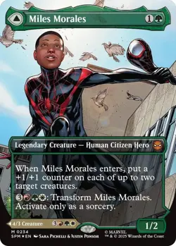 1x Miles Morales Borderless Foil (Marvel's Spider Man) - Image 1